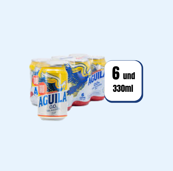 Cerveza Aguila Cero Lata 330ml 6 Und