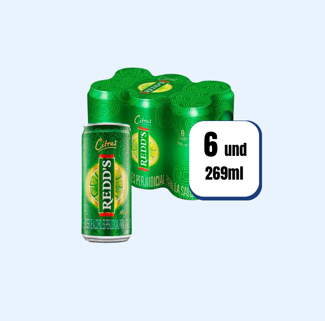 Cerveza Redds Lata 269ml 6 Und