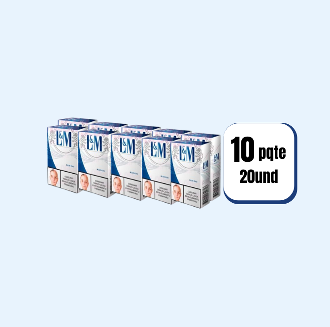 Cigarrillo Cartón L Y M Blanco 10 Paquetes 20 Und