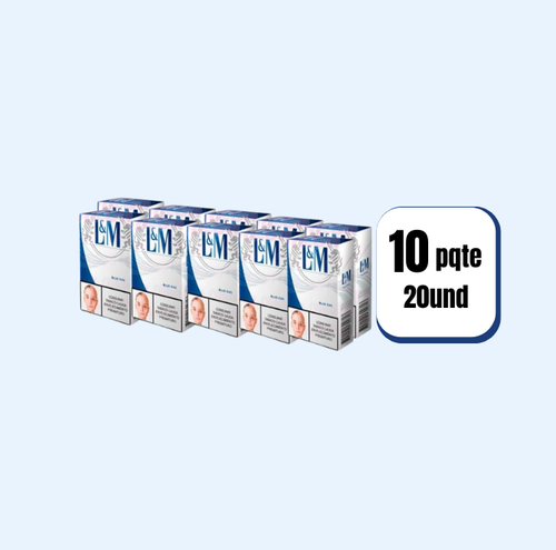 Cigarrillo Cartón L Y M Blanco 10 Paquetes 20 Und