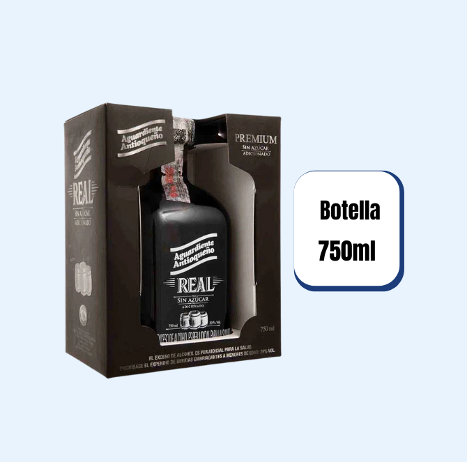 Aguardiente Antioqueño Real Premium Botella 750ml