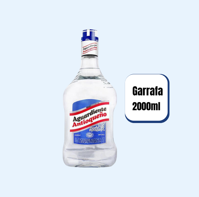 Aguardiente Antioqueño Tapa Azul Garrafa 2000ml