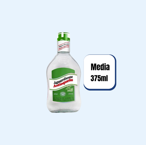 Aguardiente Antioqueño Tapa Verde Media 375ml