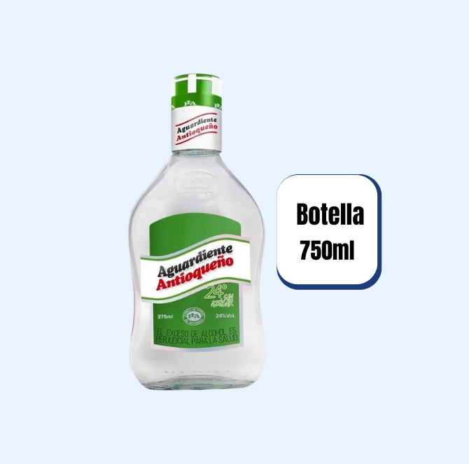 Aguardiente Antioqueño Tapa Verde Botella 750ml