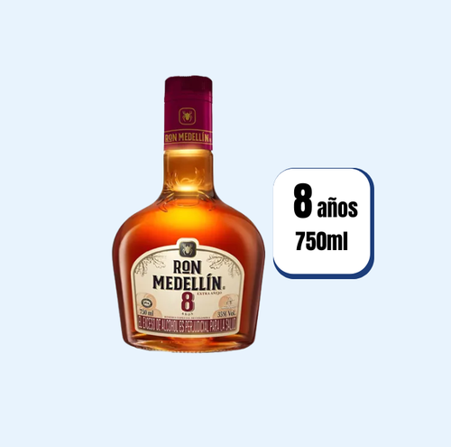 Ron Medellín Extra Añejo 8 Años Botella 750ml
