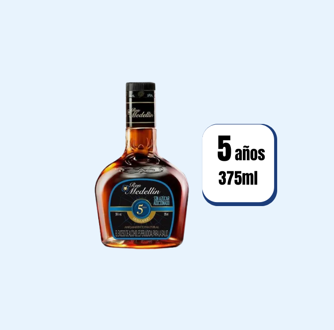 Ron Medellín Extra Añejo 5 Años Media 375ml