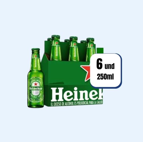 Cerveza Heineken Botella 250ml 6 Und