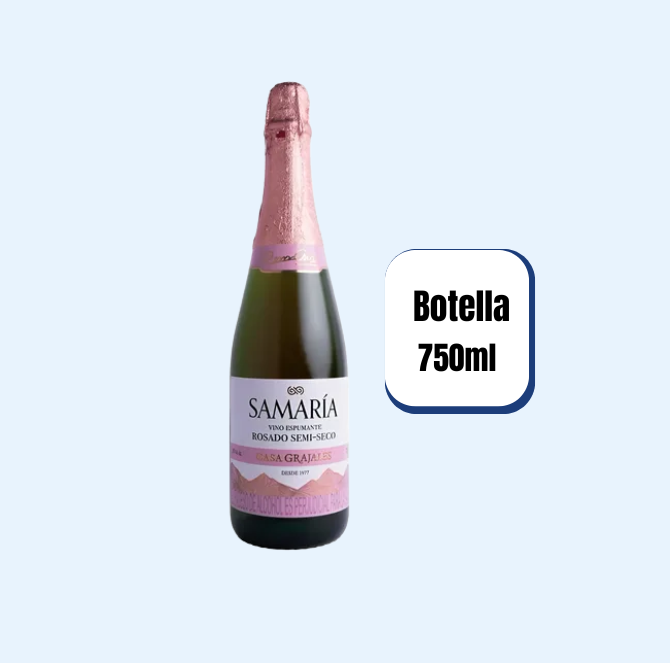 Vino Espumoso Rosado Samaría Casa Grajales Botella 750ml