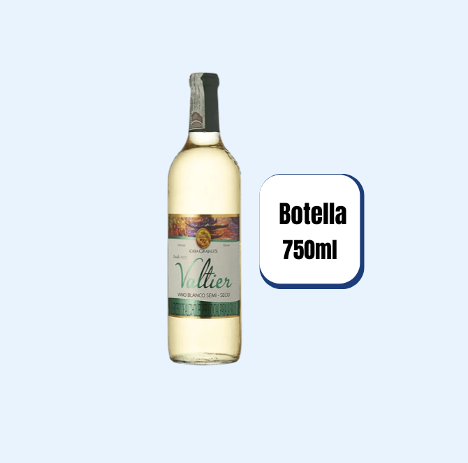 Vino Blanco Valtier Semi Seco Botella 750ml