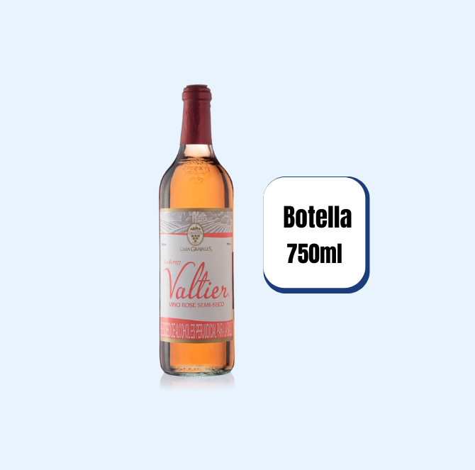 Vino Rosé Valtier Semi Seco Botella 750ml