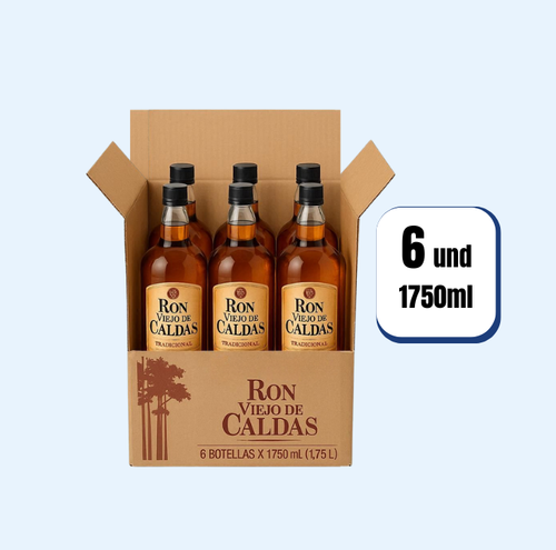 Ron Viejo De Caldas Tradicional Garrafa 1750ml 6 Und