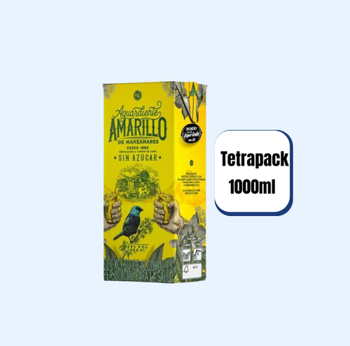 Aguardiente Amarillo de Manzanares Tetrapack Litro 1000ml