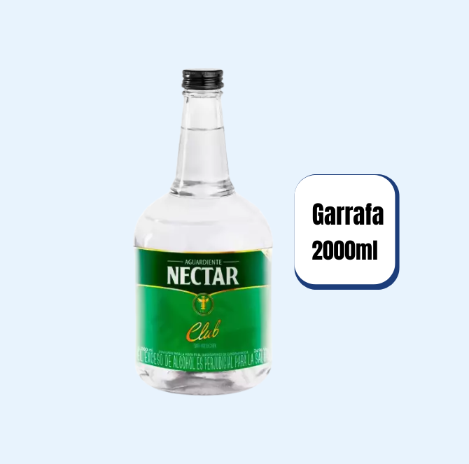 Aguardiente Nectar Club Garrafa 2000ml
