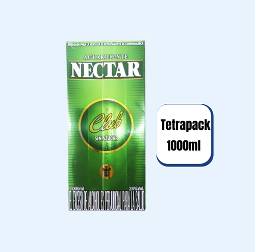 Aguardiente Nectar Club Tetrapack Litro 1000ml