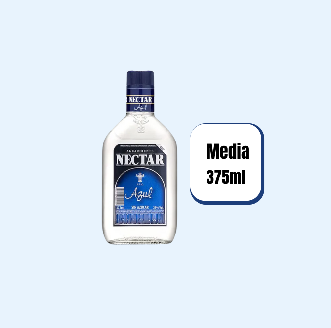 Aguardiente Nectar Azul Media 375ml
