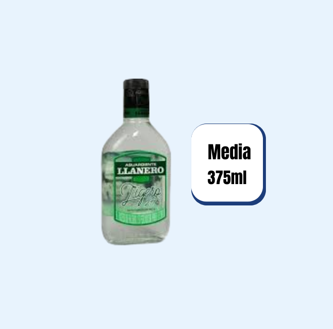 Aguardiente Llanero Ligero Media 375ml