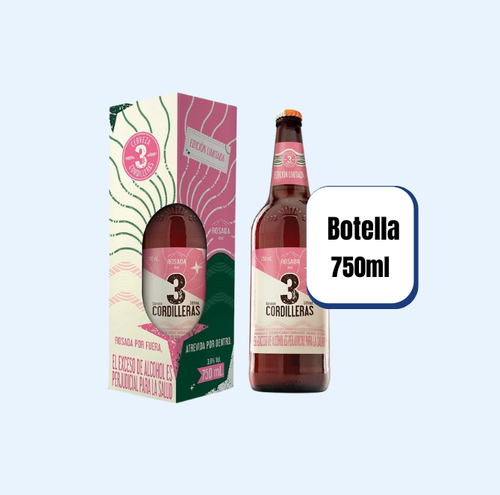 Cerveza 3 Cordilleras Rosada Botella 750ml