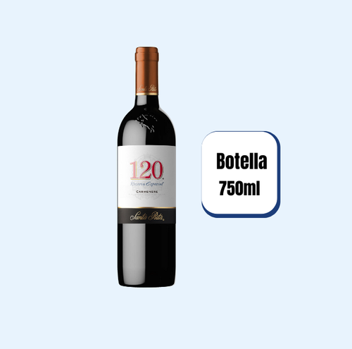 Vino Tinto Santa Rita 120 Carmenere Botella 750ml
