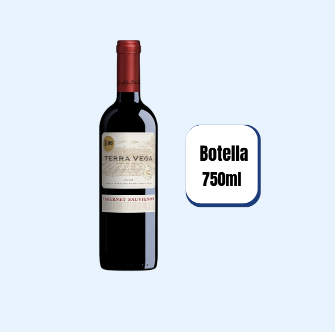 Vino Tinto Terra Vega Cabernet Sauvignon Botella 750ml