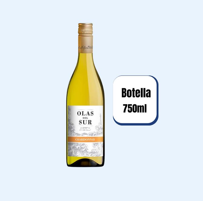 Vino Olas Del Sur Blanco Chardonnay Botella 750ml