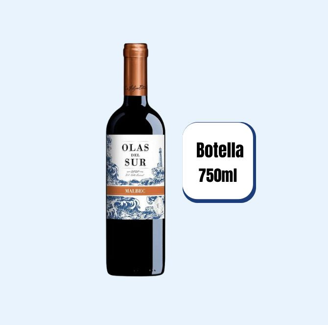 Vino Olas Del Sur Malbec Botella 750ml