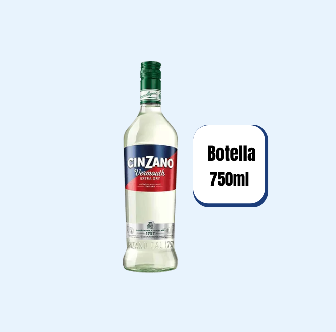 Vino Cinzano Extra Dry Vermouth Botella 750ml