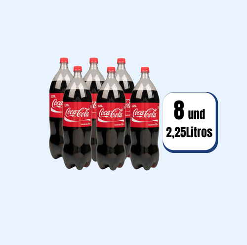 Gaseosa Coca Cola Pet 2.25 Litros 8 Und