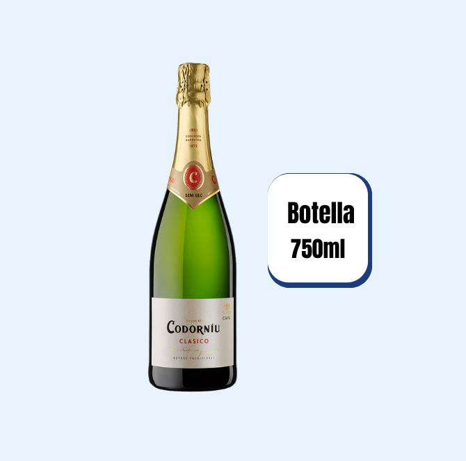 Vino Espumoso Cava Codorniu Clasico Semi Sec Botella 750 ml