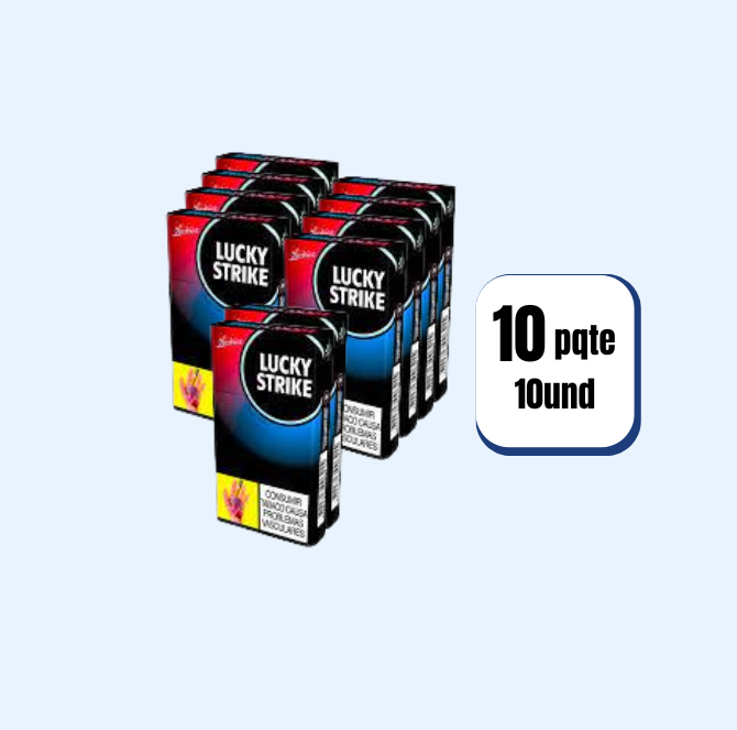 Cigarrillo Cartón Lucky Rojo 10 Paquetes 10 Und