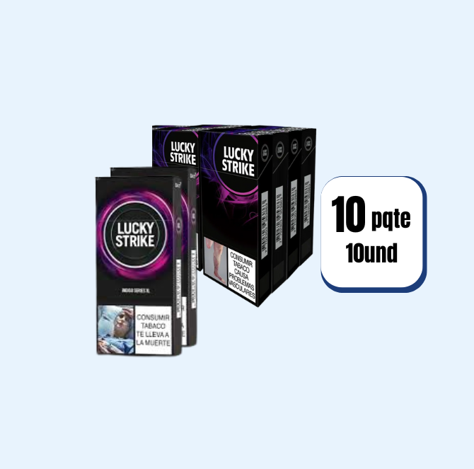 Cigarrillo Cartón Lucky Morado 10 Paquetes 10 Und