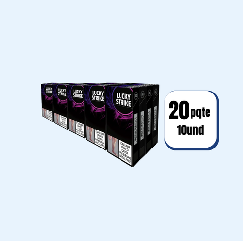 Cigarrillo Cartón Lucky Morado 20 Paquetes 10 Und