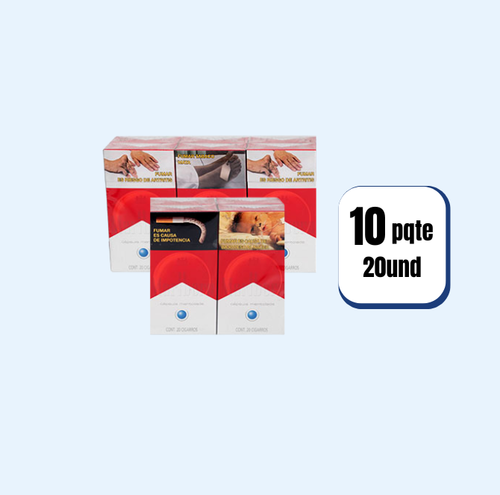 Cigarrillo Cartón Marlboro Rojo 10 Paquetes 20 Und